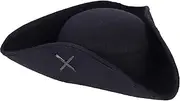 Pirate Hat for Adults Men and Women Tricorn Costume Hat