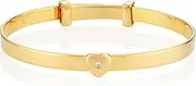 Molly Brown London 18ct Gold Plated Diamond Expandable Baby Love Bangle – Christening Gift, Children's Jewellery & Keepsake, Industry Standard Baby Bangle, Gold Vermeil, Diamond