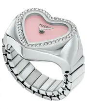 Fossil Women Heart Watch Ring Watch