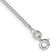9 Inch Sterling Silver 1.5mm Curb Chain Anklet