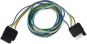 5 Pin Flat Connector Plug 72in Color Coded Wires Wiring Harness Extension US Type for RV Trailer rv receptacles The Connector is Made of highquality Plastic and A