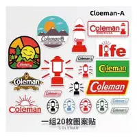 在飛比找蝦皮購物優惠-《24H出貨》Coleman 防水貼紙 20張 登山露營 戶