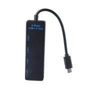 4 Port USB C Hubs Adapter with 3 USB2.0 + Type C Port for Laptop and Phone