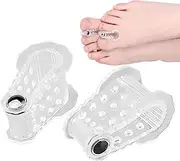 Toe Separators,Hammer Toe Straightener for Women - 1 Pair Toe Spacers Dividers for Overlapping Toes, Big Toe Alignment, Hammer Toes Gyouza