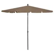 Outdoor Garden Umbrella Pool Patio Beach Sun Shade Parasol Pole Taupe