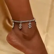 S Shape Pendant Anklet - Boho Foot Circle Chains Ankle Summer Bracelet Charms