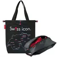 在飛比找PChome商店街優惠-MONDAINE 瑞士國鐵摺疊肩背包(黑)+旅行打理袋(黑)