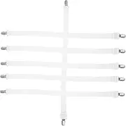 BESPORTBLE 6 Pack Tablecloth Clips Hidden Bed Sheet Holder Straps Elastic Clamp for Outdoor Indoor Tables Supplies