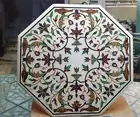 3' white Marble Dining Octagon bird Coffee Side Corner kitchen Table Top inlay