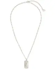 Sterling Forever Taurus Constellation Dog Tag Necklace