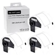 3Rolls 4.07" x 6.4" Large Shipping Labels DK-1247 Fits Brother QL-1060 QL-1060N