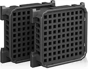 [HQCM] Fresh Air Filter for Liebherr Fridge - Premium Activated Carbon Filter Suitable for 9096989, 988246000, 988246001, 9882429, 9882460, Replaces 7440021-00 Activated Carbon, Square Pack of 2