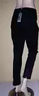 Eileen Fisher Black Organic Cotton Stretch Twill Slim Trousers Back Cuff Zip S