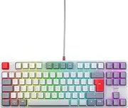 CHERRY XTRFY K4V2 TKL, Wired Gaming Keyboard Without Numpad, UK-Layout (QWERTY), Customisable RGB Lighting, Mechanical MX2A RED Switches, Retro