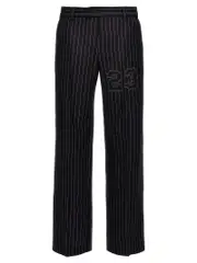 [Off-White] Off-White-23 Pinstripes Pantaloni Blu-Uomo 48IT Blue