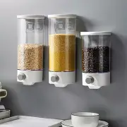 1L Cereal Dispenser Dry Food Coffee Beans Storage Container Wall-mounted Home
