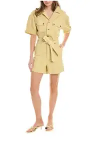 Current Elliott The Serenity Romper Jumpsuit Yellow NWT Size S $284
