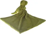 Apricot Lamb Snuggler Plush Infant Stuffed Animals Dinosaur Security Blanket Nursery Character Blanket (Green Dinosaur, 14 Inches)