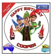 Sherlock Gnomes Premium Edible Icing Cake Decoration Topper Image 19cm round