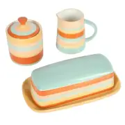 Wanda June Home By Miranda Lambert 5 Piece Stoneware Butter Dish, Sugar Pot, Cre
