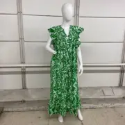 ANTHROPOLOGIE Cassandra Maxi Dress Women's Size XS Chartreuse