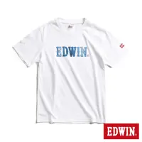 在飛比找momo購物網優惠-【EDWIN】男裝 紅標仿布紋LOGO短袖T恤(米白色)