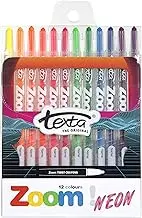 Texta Zoom Neon Crayon 12 Pack, Assorted