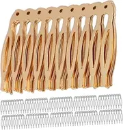 PENIKOKO 20pcs DIY Metal Hair Combs with Teeth for Crafting Unique Wedding Hairpieces Bridal Veil Combs Decorative French Twist Updo Clips Durable Textured Accessories for Brides and