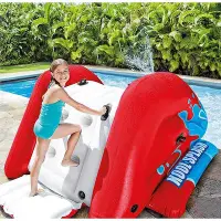 在飛比找Yahoo!奇摩拍賣優惠-水上設備 游泳 充氣水上滑梯兒童水池戲水玩具彩虹滑水道 工廠