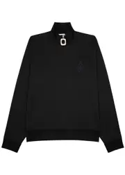 JW Anderson Logo Half-zip Stretch-jersey Sweatshirt - Black - XL XL