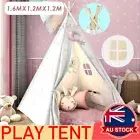 Large Teepee Tent Foldable Canvas Play Tent Children Playhouse Kids f In/Outdoor