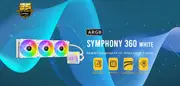 Antec SYMPHONY 360mm ARGB WHITE Advanced Liquid CPU Cooler, PWM LED Fan, PTFE Tubing, LGA 115x, 1200, 2011-v3, 2066, AM4, AM3+ FMx, TR4, 3 Yrs WTY (LS Symphony 360 ARGB White