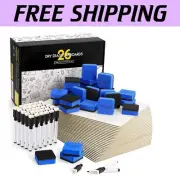 Professional Classroom Mini Whiteboard Set with 32 Dry Erase Markers & Erasers
