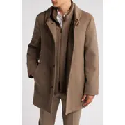 Hart Schaffner Marx MacBeth Wool Blend Coat with Bib in Oatmeal at Nordstrom, Size Medium