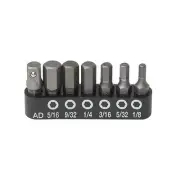 (STRAIGHT) Hex Bit (Inch) & Socket Adapter Set 12-706