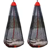 Foldable Fishing Net Bag, Thickened Fish Net, Small Mesh At Mouth, Flat3384