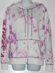 Victoria's Secret Long Sleeve Full Zip Tie Dye Hoodie Pink Small Size (S) NWT