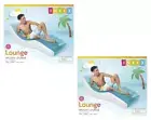 Intex 58856EP Pool Float Rockin' Blue/White Vinyl Inflatable Lounge/OPEN BOX 2PK