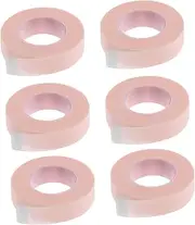 FOMIYES Professional Eyelash Tapes 6 Rolls Pink Lash Extension Patches Soft Comfortable for Eyelash Grafting