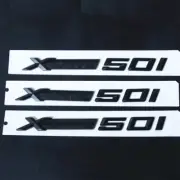 3x Glossy XDrive 50i Black Plastic Badge Sticker Emblem Decal Turbo Engine Sport (for: Renault)