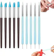 Silicone Sculpting Tools for Clay - Professional Silicone Tip Paint Pens Brushes | Pottery Carving Pen Nail Design Supply for Rocks, Blending, Styling