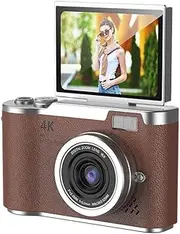 New 4K CCD 8X Digital Zoom Digital Camera for Student 48MP Compact Digital Camera 180°Flip Selfile Screen Camera Photography