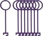30 Pcs Purple Quality ABS Clay Target Holder Pigeon Hooks for