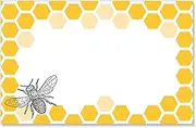 Bumblebee and Honeycomb Enclosure Cards or GiftTags - 3-1/2 x 2-1/4 (50)