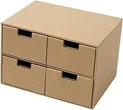 GRIRIW Desk Organizer File Tray 2-tier 4-drawer Paper Storage Box Large Capacity Desktop Storage Box for Office Home School