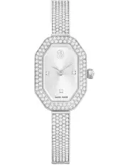 [Swarovski] Dextera Swiss Made Metal Bracelet Tone Watch in Silver
