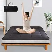 LIODUX Japanese Floor Mattress Futon Mattress, Thicken Daybed Futon Sleeping Pad, Foldable Roll Up Mattress, Dormitory Mat Pad Floor Lounger Bed Couches & Sofas (Twin)