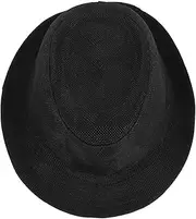jojofuny Children Jazz Hats Kids Classic Wide Brim Fedora Hat Children Boys and Girls Felt Hat Black Fedora Gangster Hat Party Hats Xmas for Kid Costume Accessory