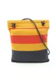 二奢 Pre-loved Hermès Aline Rocabar Shoulder bag toile chevron leather Orange yellow multicolor Z stamp