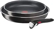 Tefal Ingenio Easy Plus L1509202 Pan Set, 24/28 cm, Removable Handle, Stackable, Non-Stick Coating, Suitable for All Hobs Except Induction